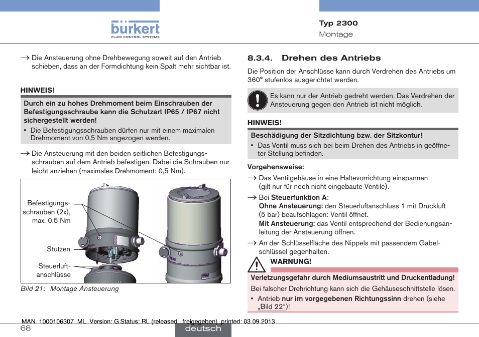 Burkert Type 2300 User Manual | Page 68 / 130