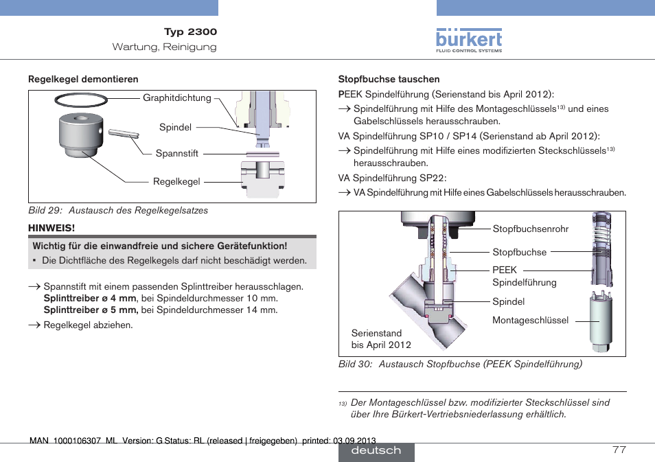 Burkert Type 2300 User Manual | Page 77 / 130