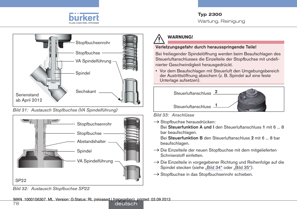 Burkert Type 2300 User Manual | Page 78 / 130