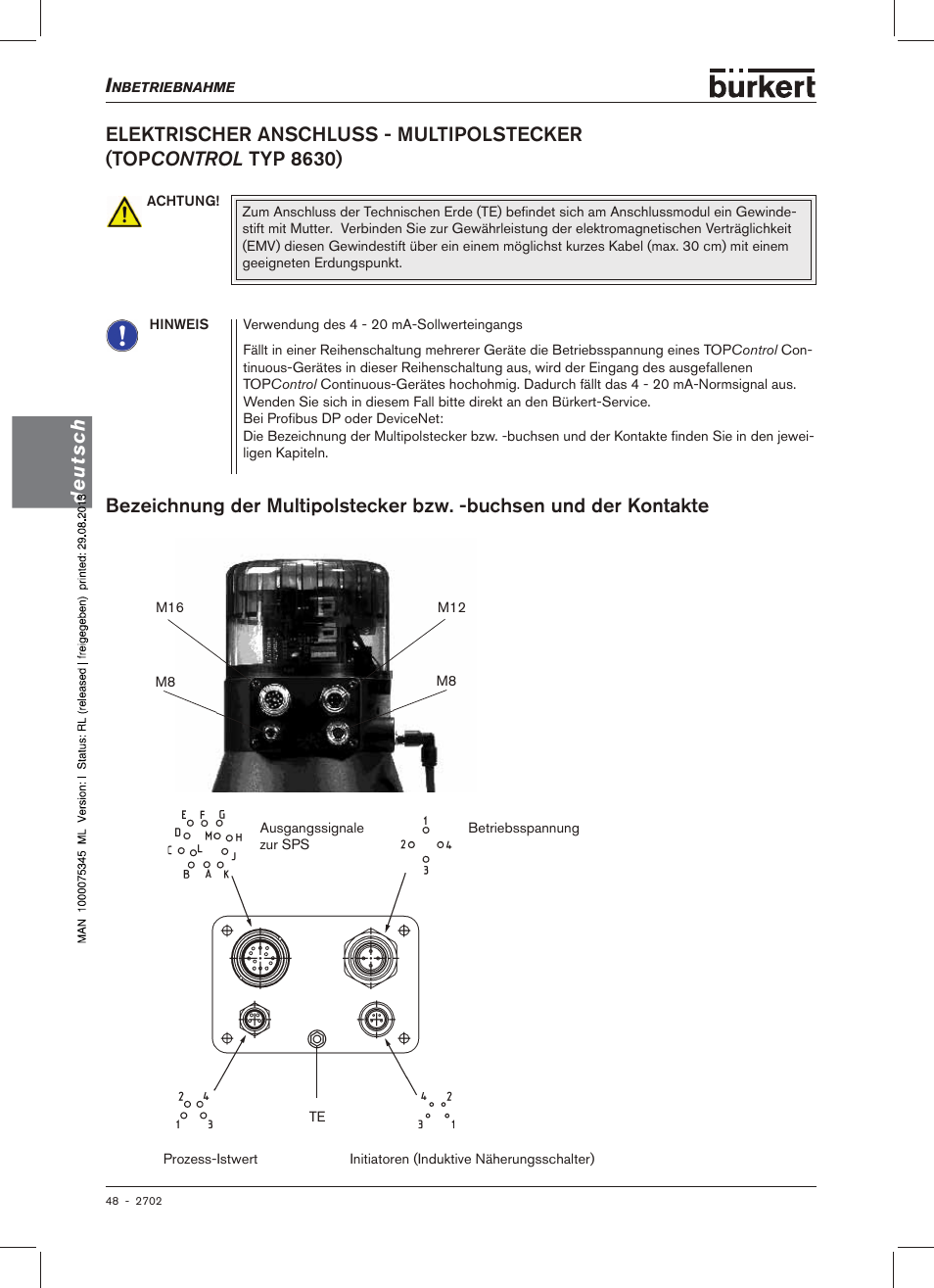 Burkert Type 2702 User Manual | Page 48 / 94