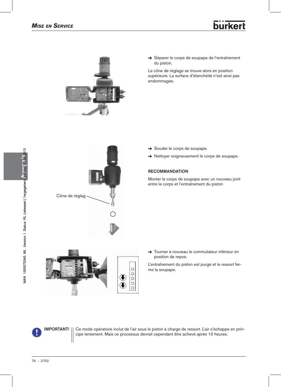 Français | Burkert Type 2702 User Manual | Page 76 / 94