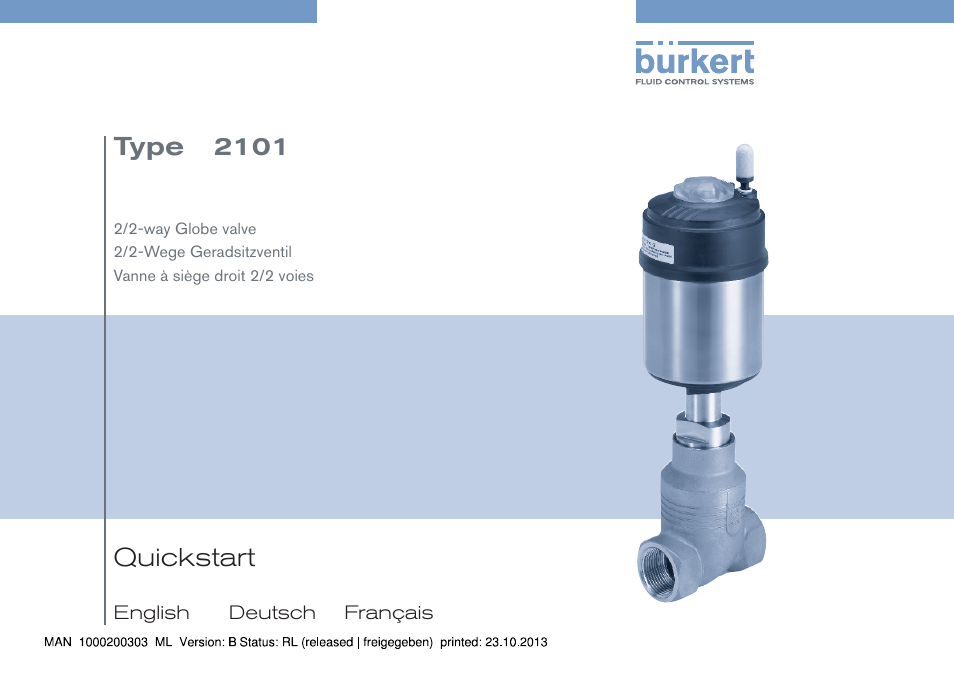 Burkert Type 2101 User Manual | 46 pages