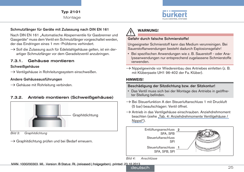 Burkert Type 2101 User Manual | Page 25 / 46