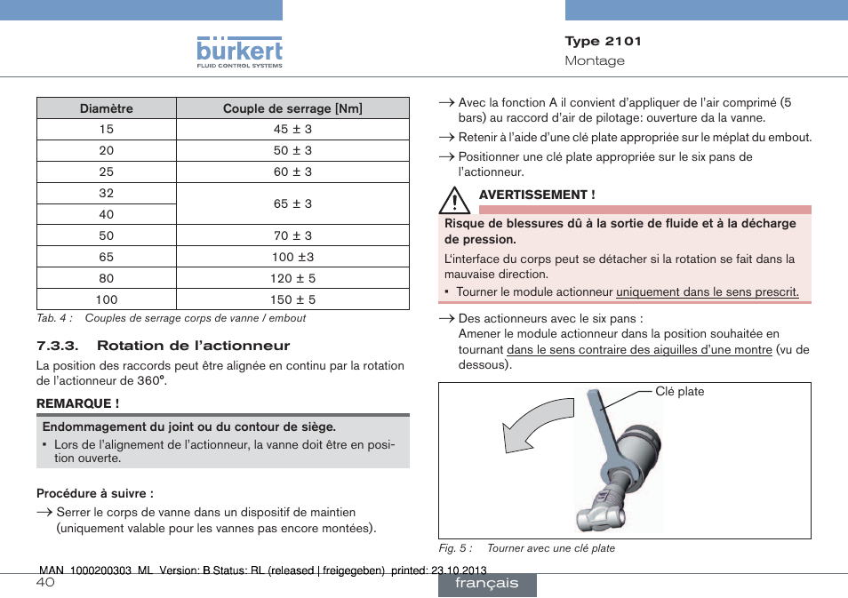 Burkert Type 2101 User Manual | Page 40 / 46