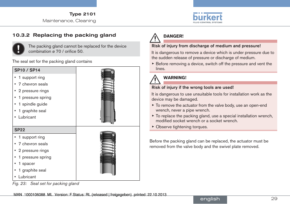 Burkert Type 2101 User Manual | Page 29 / 106