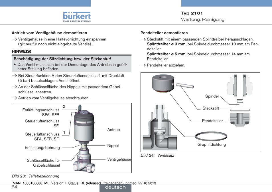Burkert Type 2101 User Manual | Page 64 / 106