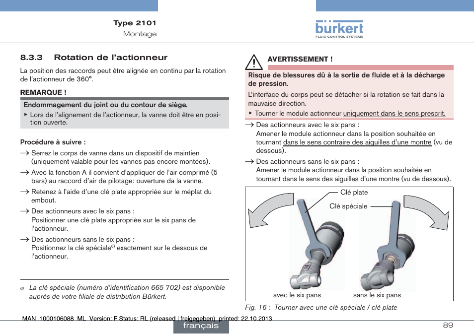 Burkert Type 2101 User Manual | Page 89 / 106