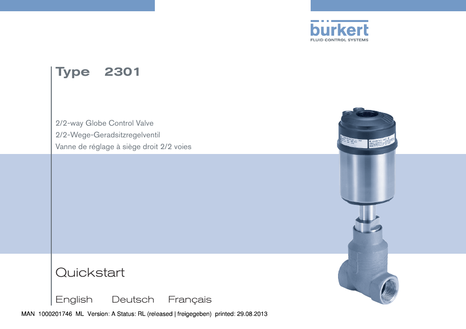 Burkert Type 2301 User Manual | 46 pages