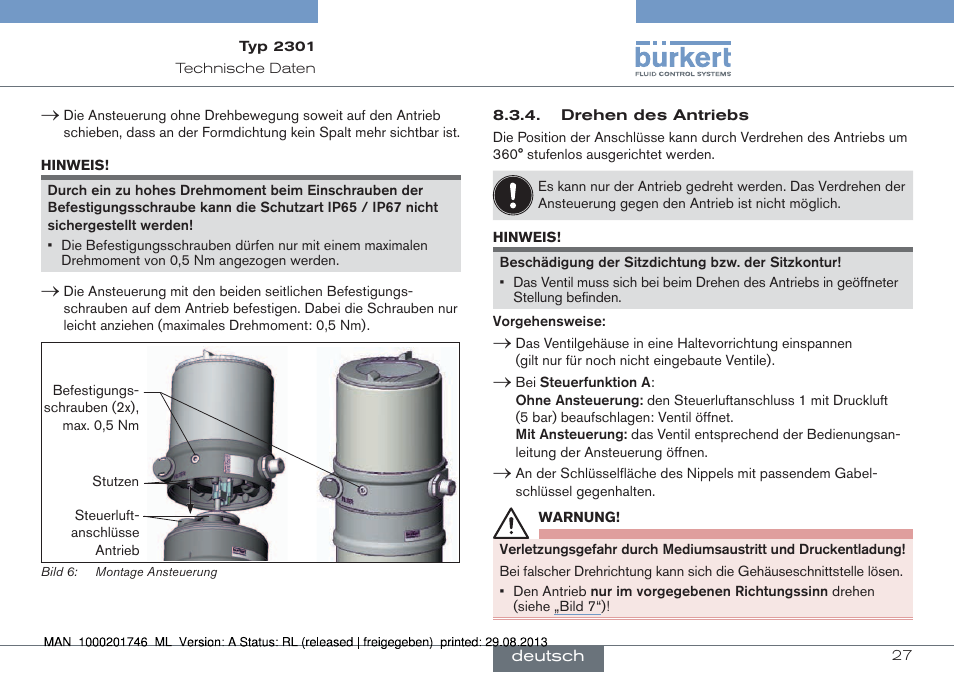 Burkert Type 2301 User Manual | Page 27 / 46