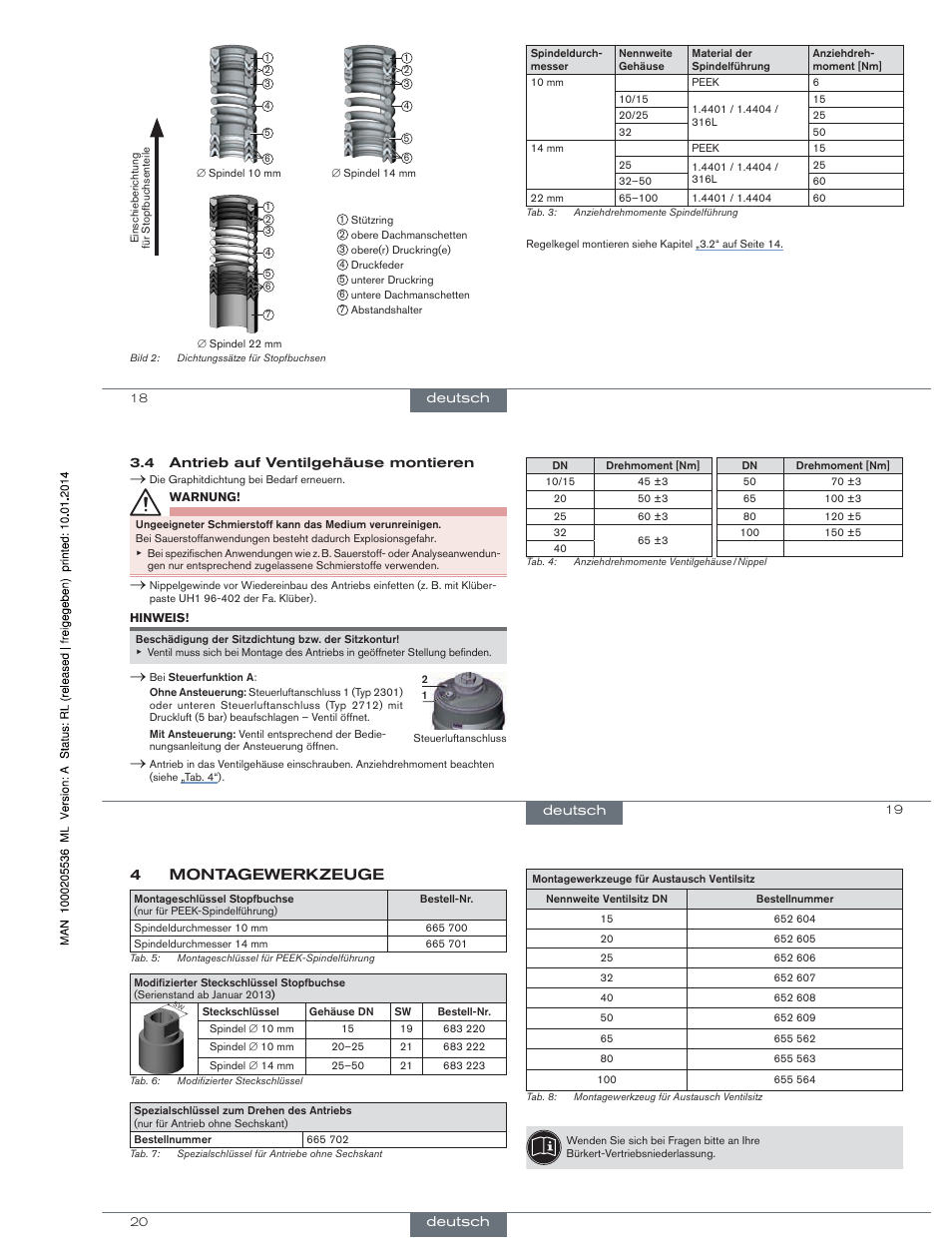 4montagewerkzeuge | Burkert Type 2712 User Manual | Page 8 / 12