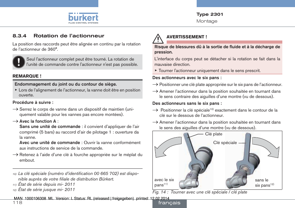 Burkert Type 2301 User Manual | Page 118 / 142