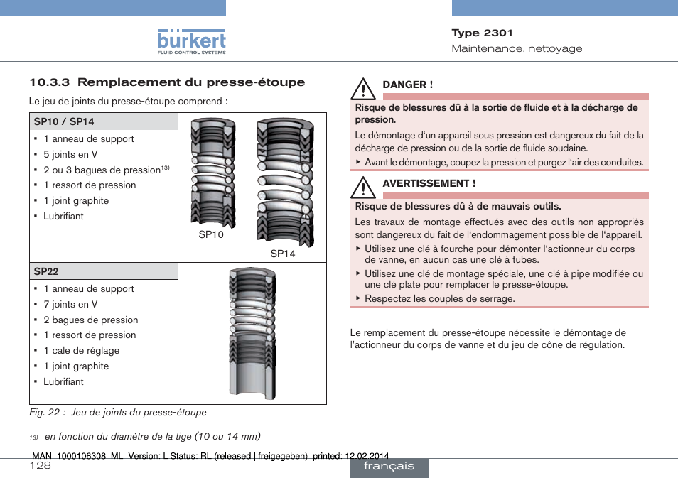 Burkert Type 2301 User Manual | Page 128 / 142