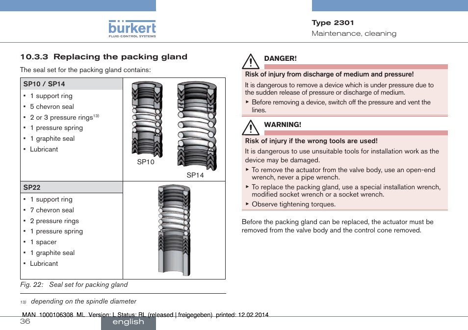 Burkert Type 2301 User Manual | Page 36 / 142