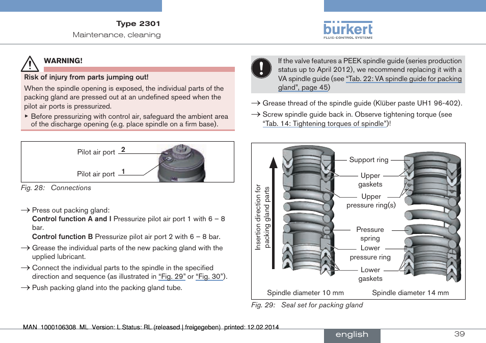 Burkert Type 2301 User Manual | Page 39 / 142