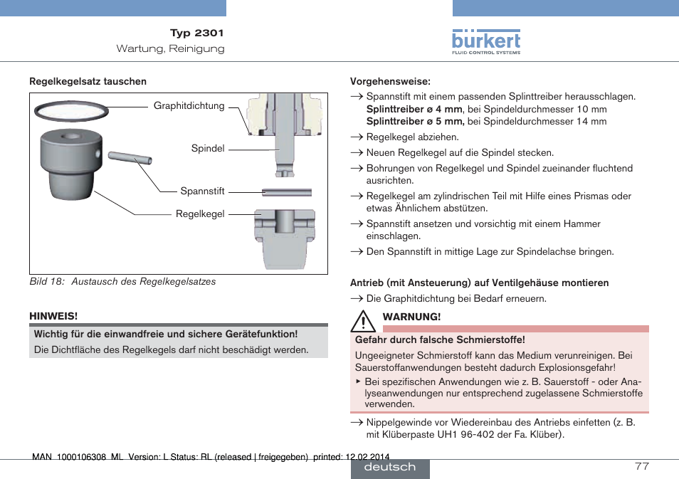 Burkert Type 2301 User Manual | Page 77 / 142