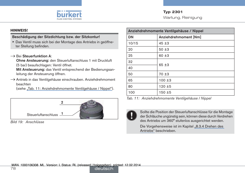 Burkert Type 2301 User Manual | Page 78 / 142