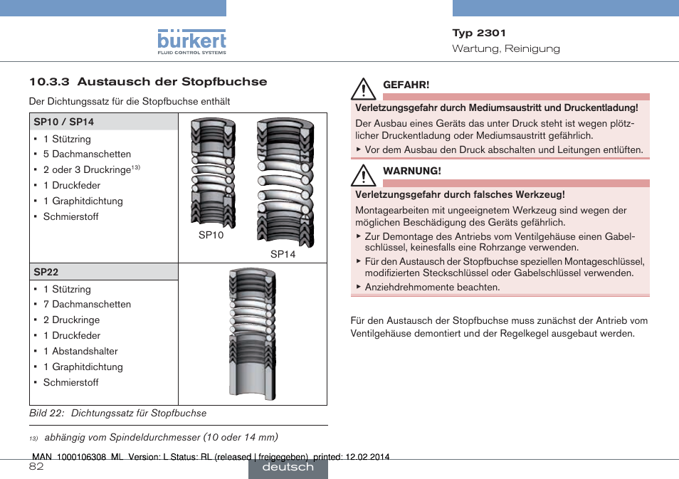 Burkert Type 2301 User Manual | Page 82 / 142