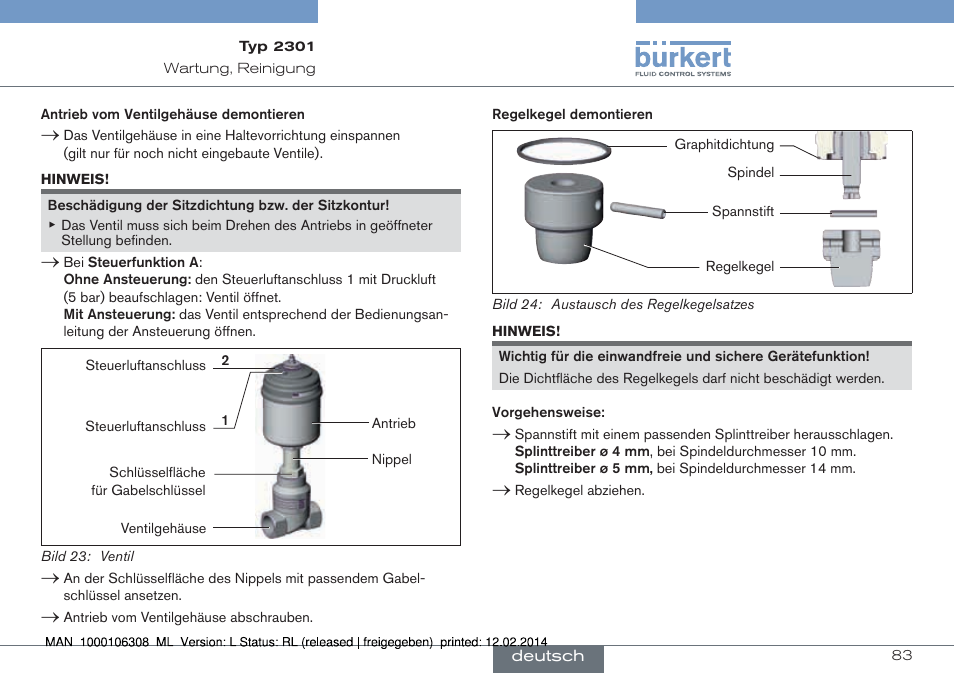 Burkert Type 2301 User Manual | Page 83 / 142