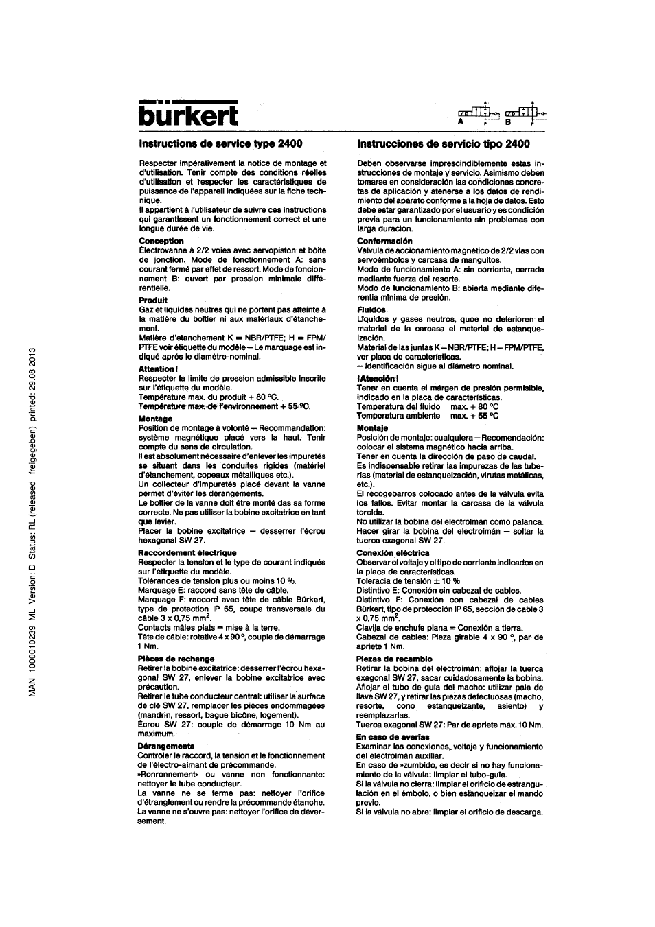 Burkert Type 2400 User Manual | Page 3 / 4
