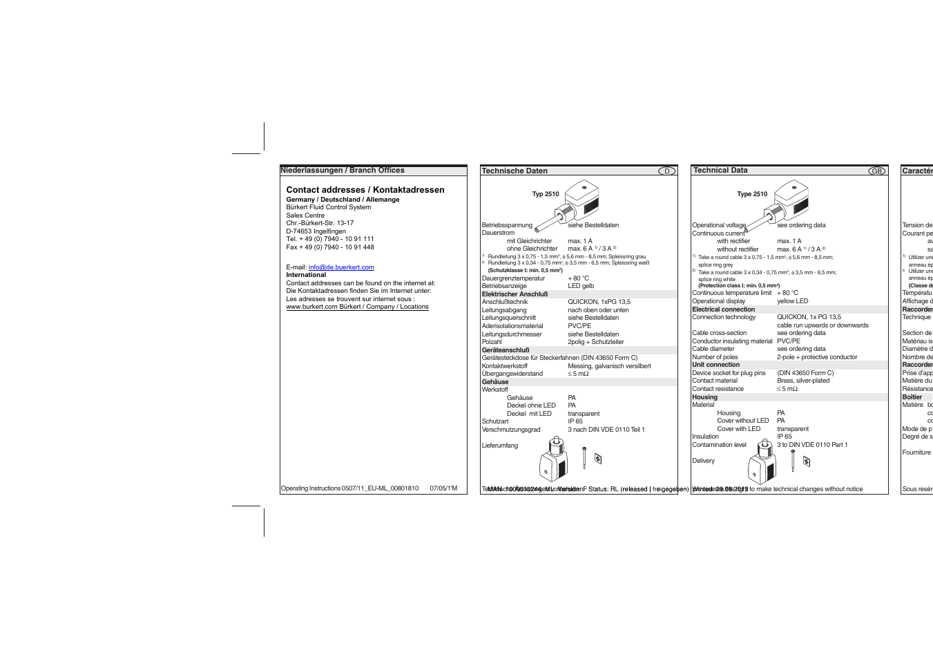 Burkert Type 2510 User Manual | Page 4 / 6