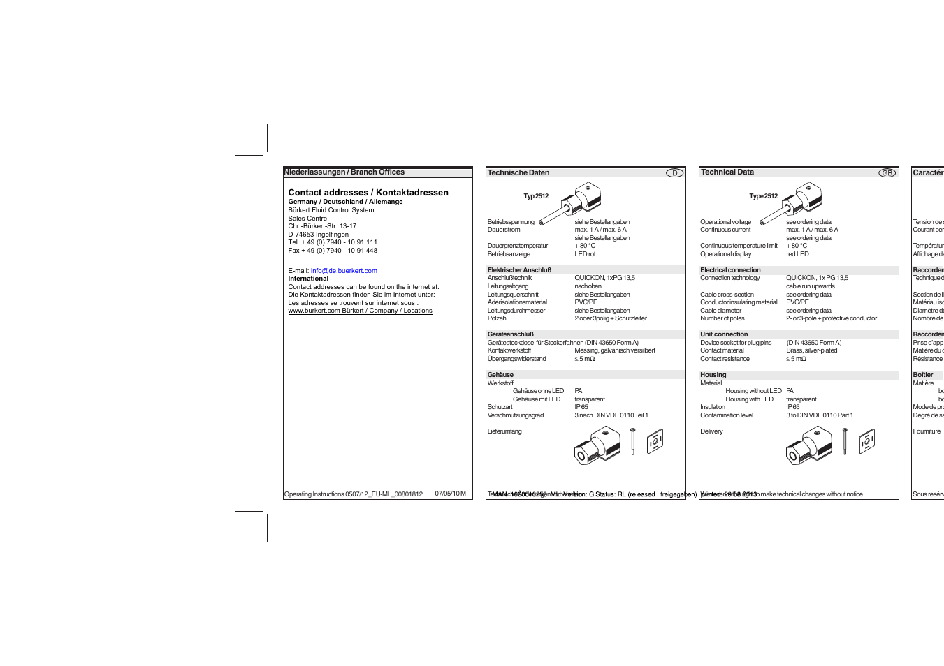 Burkert Type 2512 User Manual | Page 4 / 6