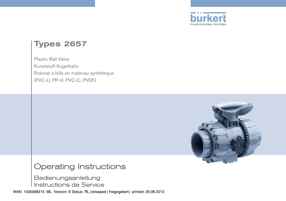 Burkert Type 2658 User Manual | 75 pages