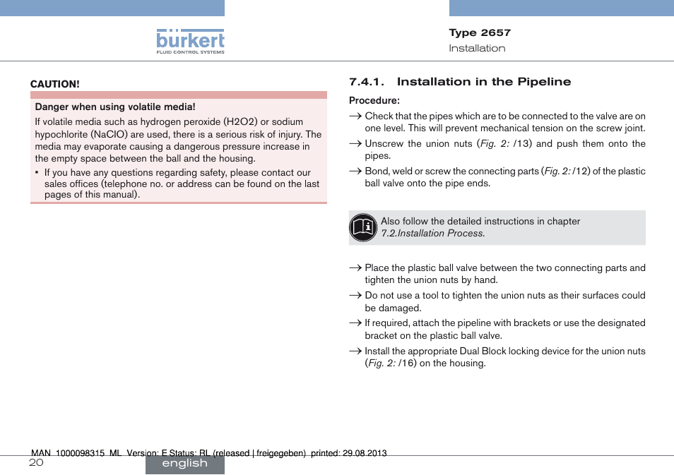 Burkert Type 2658 User Manual | Page 20 / 75