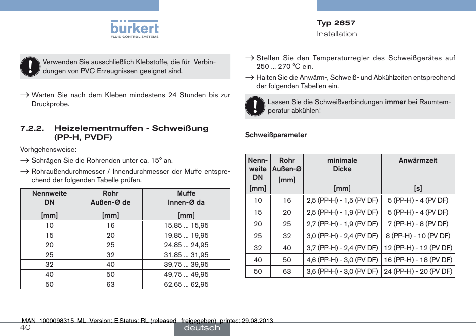 Burkert Type 2658 User Manual | Page 40 / 75