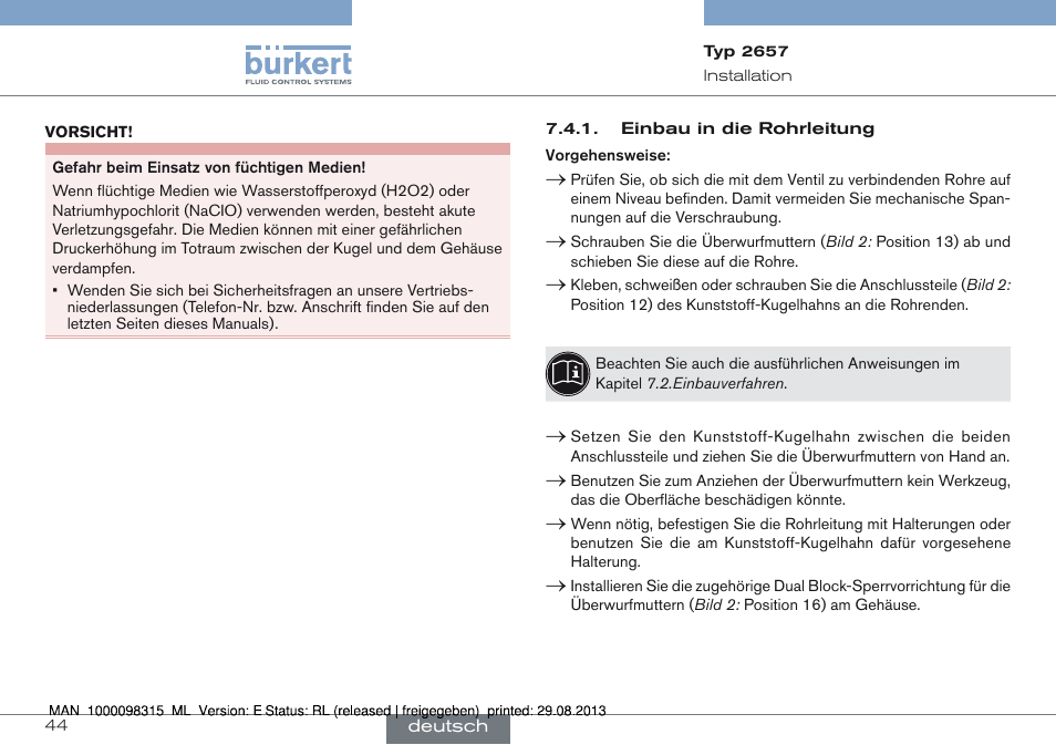 Burkert Type 2658 User Manual | Page 44 / 75