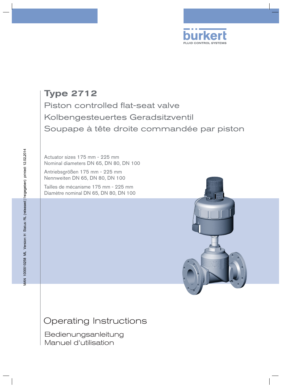 Burkert Type 2712 User Manual | 46 pages