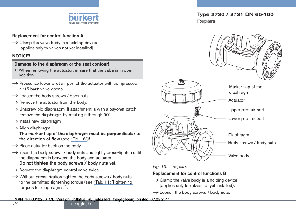 Burkert Type 2731 User Manual | Page 24 / 78