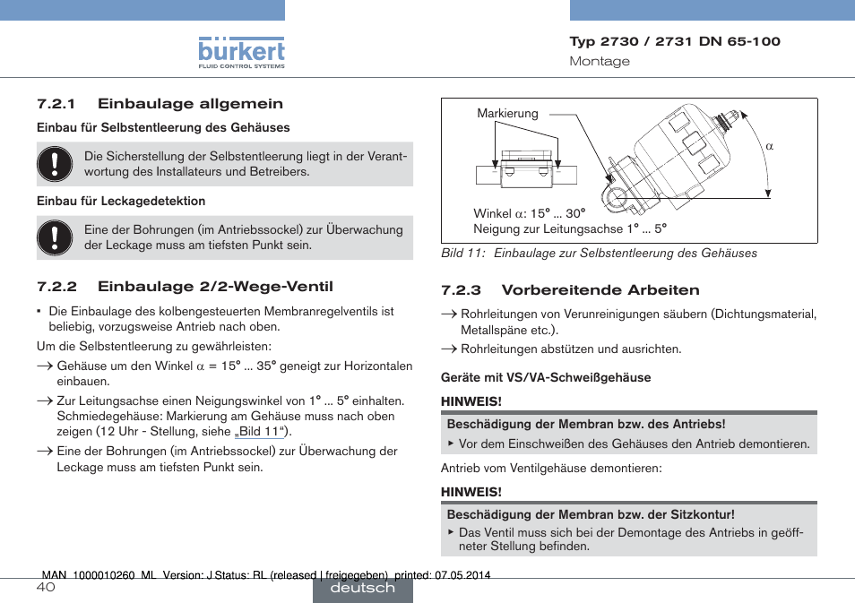 Burkert Type 2731 User Manual | Page 40 / 78