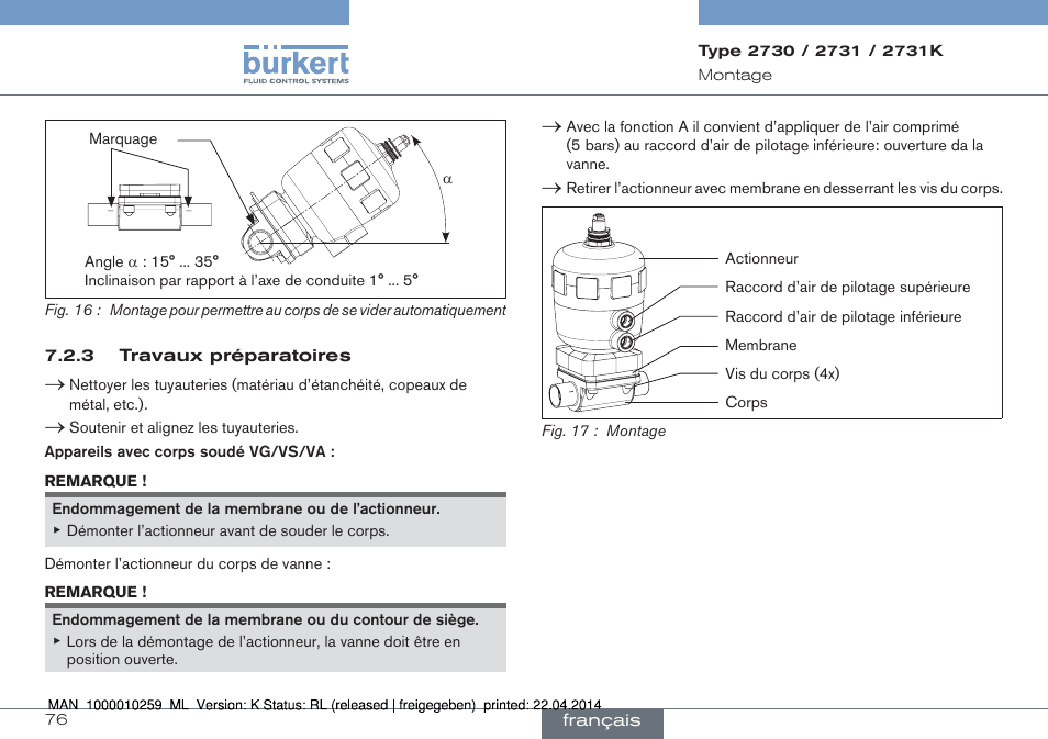 Burkert Type 2731 User Manual | Page 76 / 88