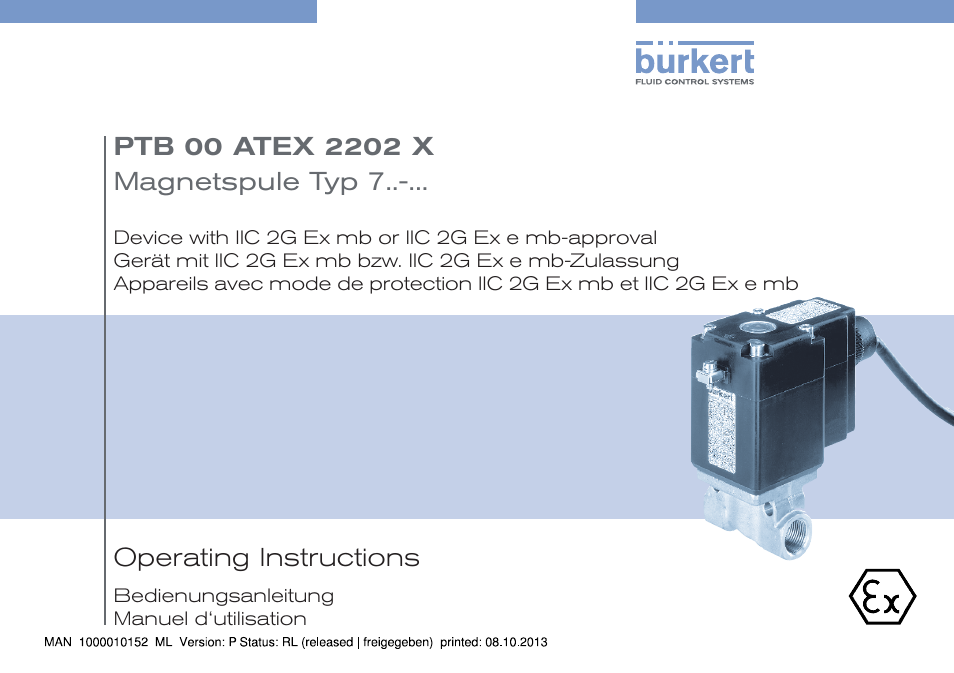 Burkert Type 2834 User Manual | 47 pages