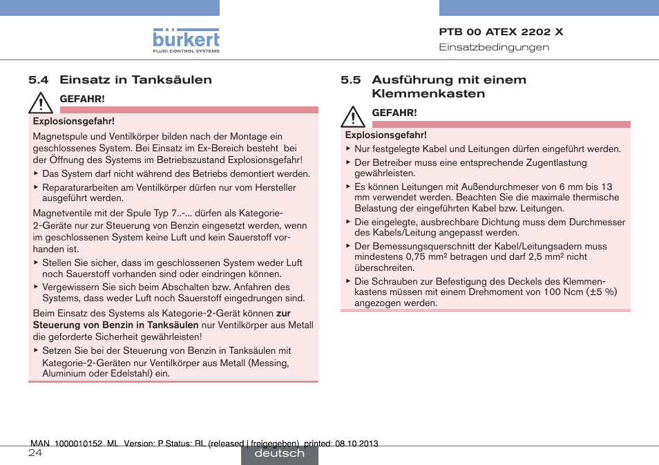 Burkert Type 2834 User Manual | Page 24 / 47