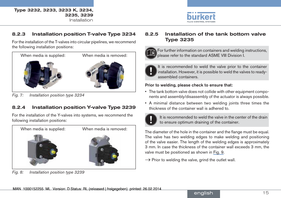 Burkert Type 3239 User Manual | Page 15 / 70