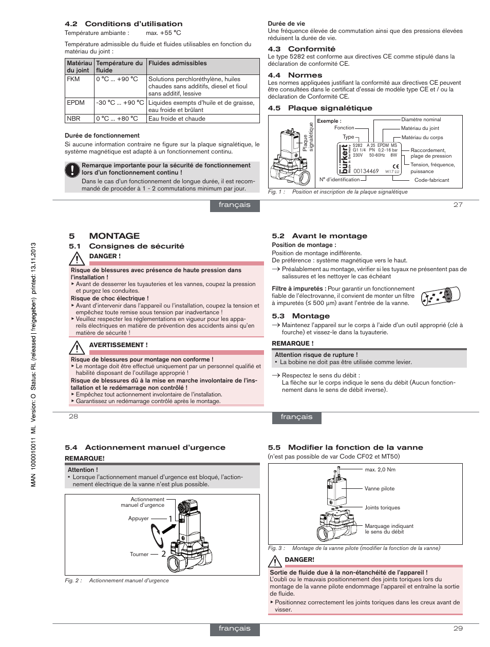 5montage | Burkert Type 5282 User Manual | Page 13 / 15