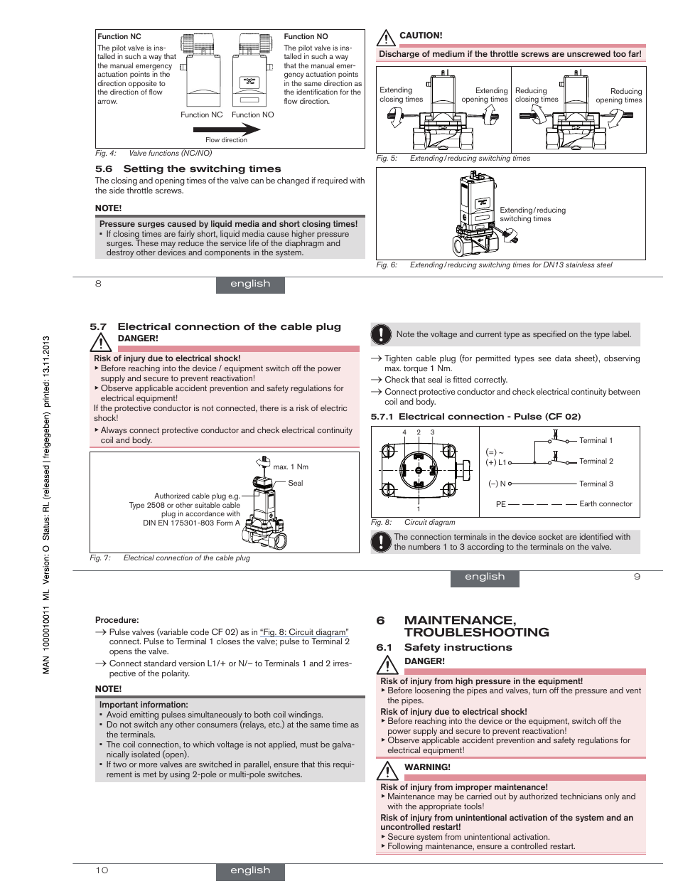 6maintenance, troubleshooting | Burkert Type 5282 User Manual | Page 4 / 15