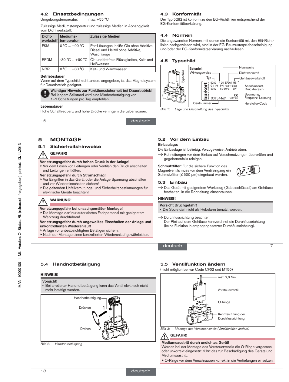 5montage | Burkert Type 5282 User Manual | Page 8 / 15