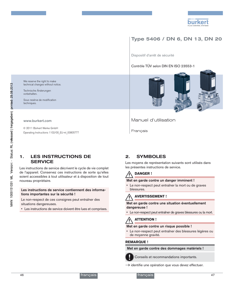 Burkert Type 5406 User Manual | Page 13 / 18
