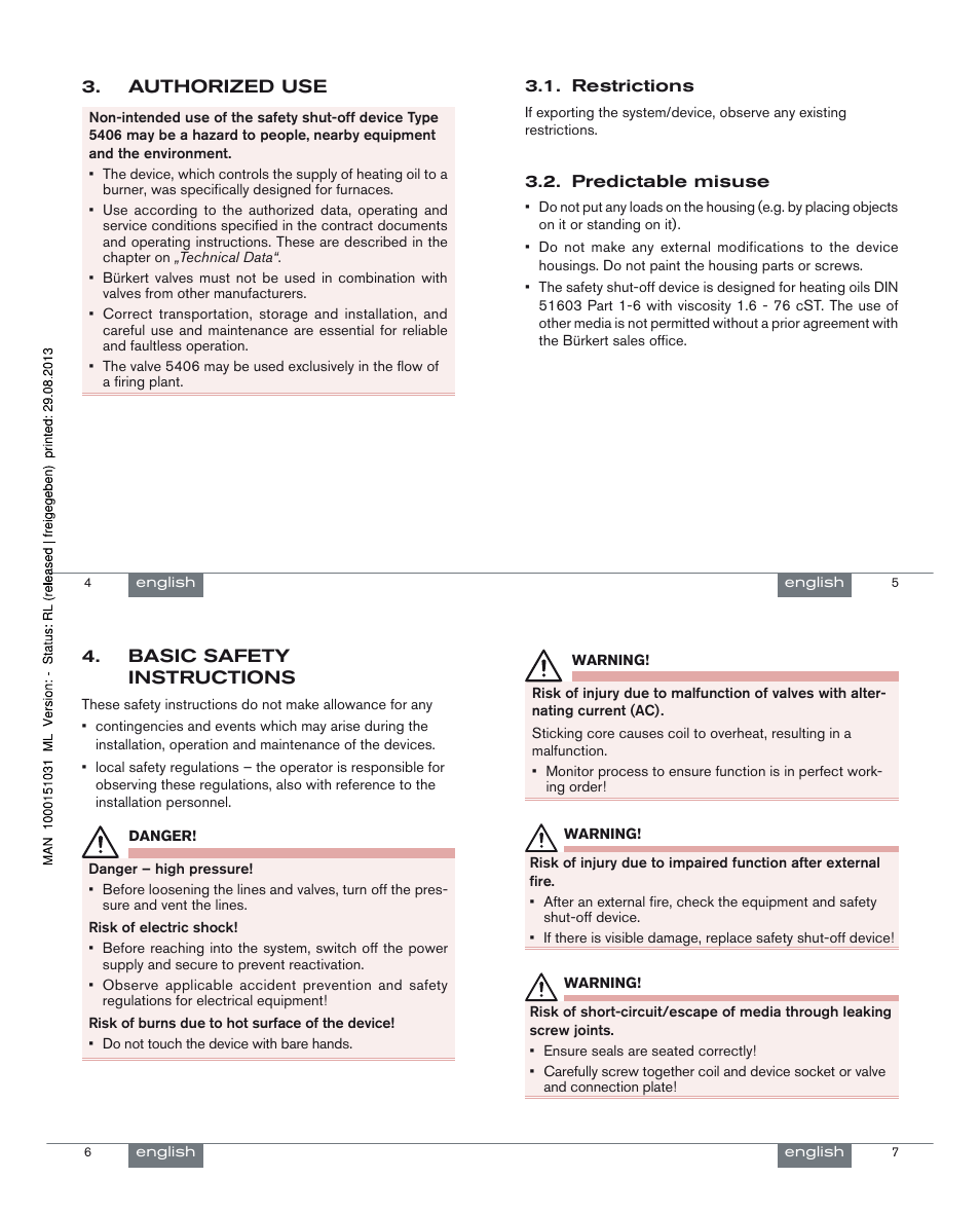 Burkert Type 5406 User Manual | Page 2 / 18