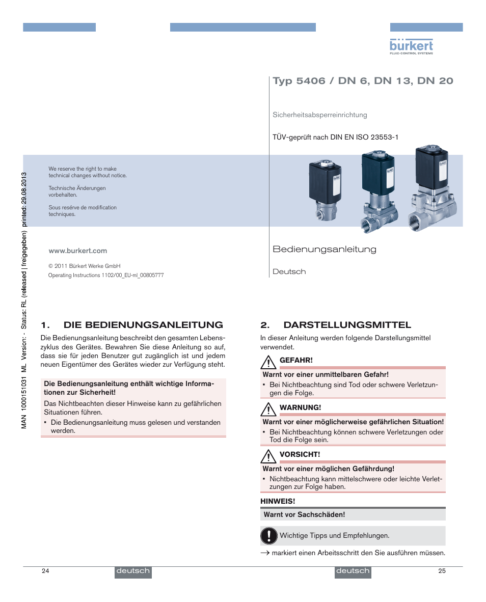 Burkert Type 5406 User Manual | Page 7 / 18
