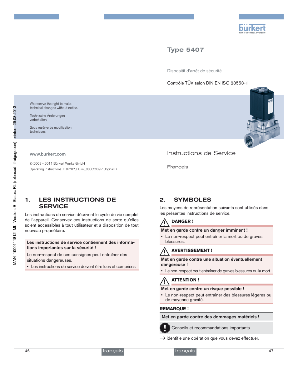 Type 5407 | Burkert Type 5407 User Manual | Page 13 / 18