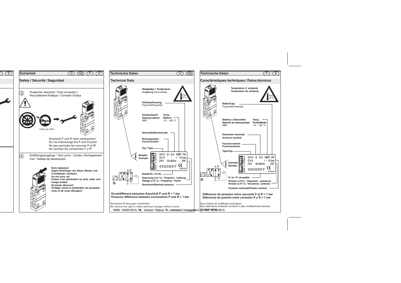 Burkert Type 5413 User Manual | Page 3 / 6