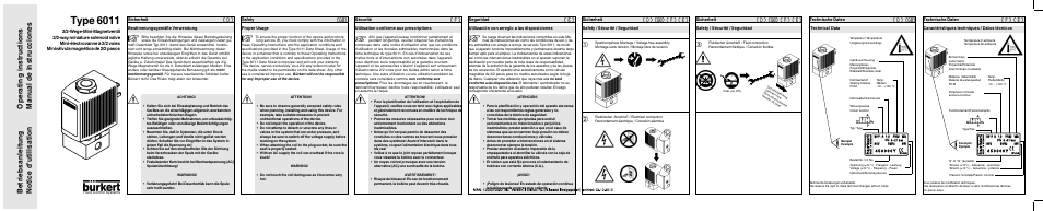 Type 6011 | Burkert Type 6011 User Manual | Page 2 / 6
