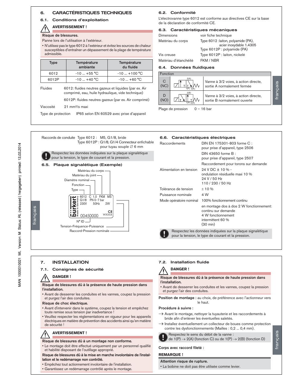 Burkert Type 6012 User Manual | Page 10 / 12