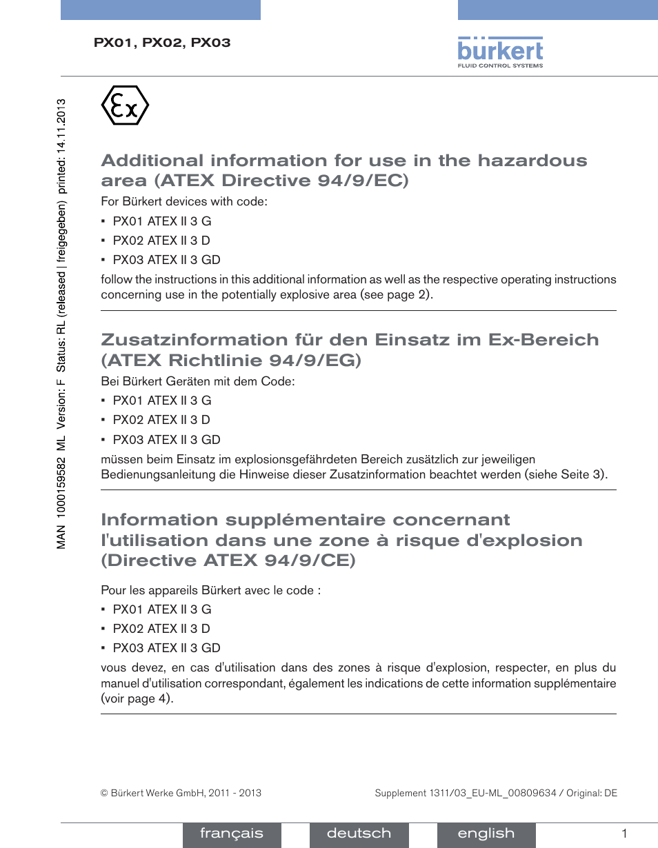 Burkert Type 8750 User Manual | 4 pages