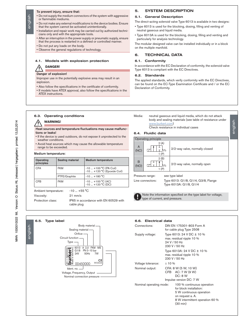 Burkert Type 6013 User Manual | Page 2 / 11