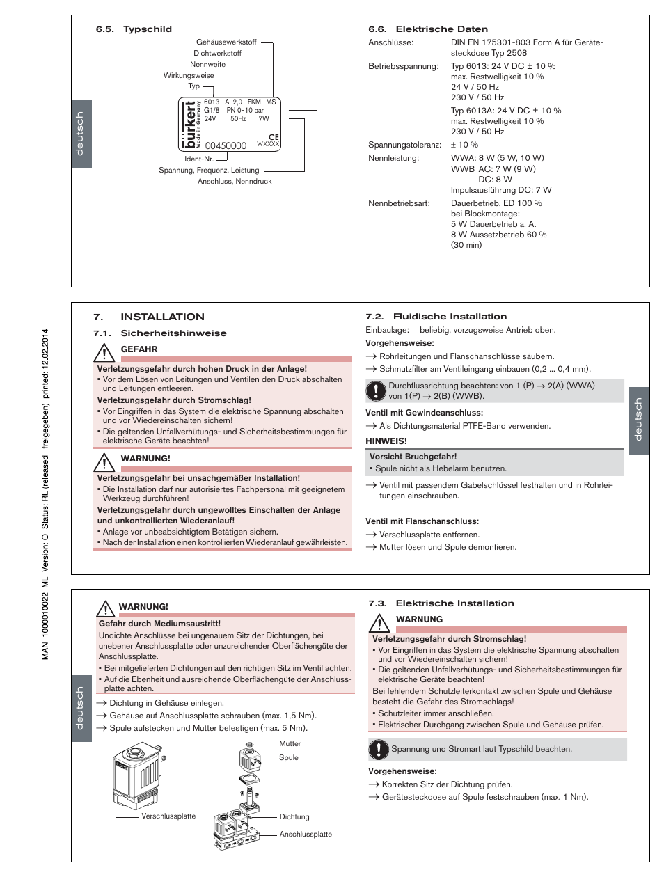 Burkert Type 6013 User Manual | Page 6 / 11