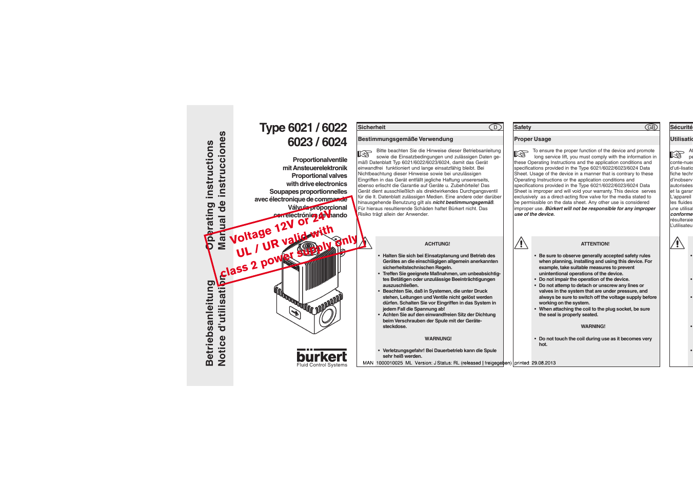 Burkert Type 6024 User Manual | 6 pages